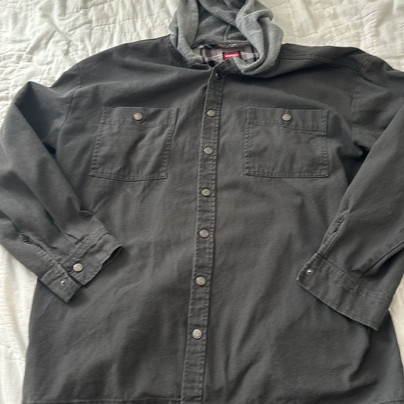Awesome WRANGLER Denim Workwear Hooded Jacket - Picture 5 of 9